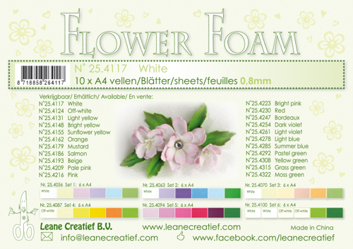 Leane Creatief - Flower foam sheets a4 White